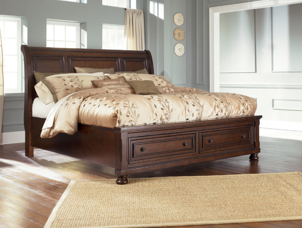 Porter, Кровать двуспальная с выдвижными ящиками для хранения, размер спального места 153 см*203 см 