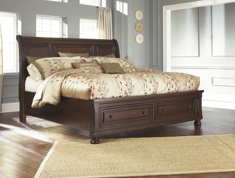 Porter, Кровать двуспальная с выдвижными ящиками для хранения, размер спального места 193 см*203 см