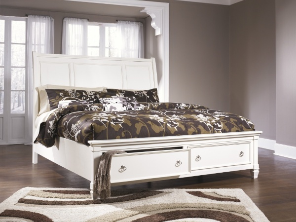 Prentice, Кровать двуспальная King Size с ящиками для хранения